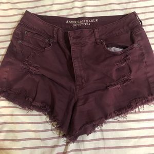 Burgundy shorts